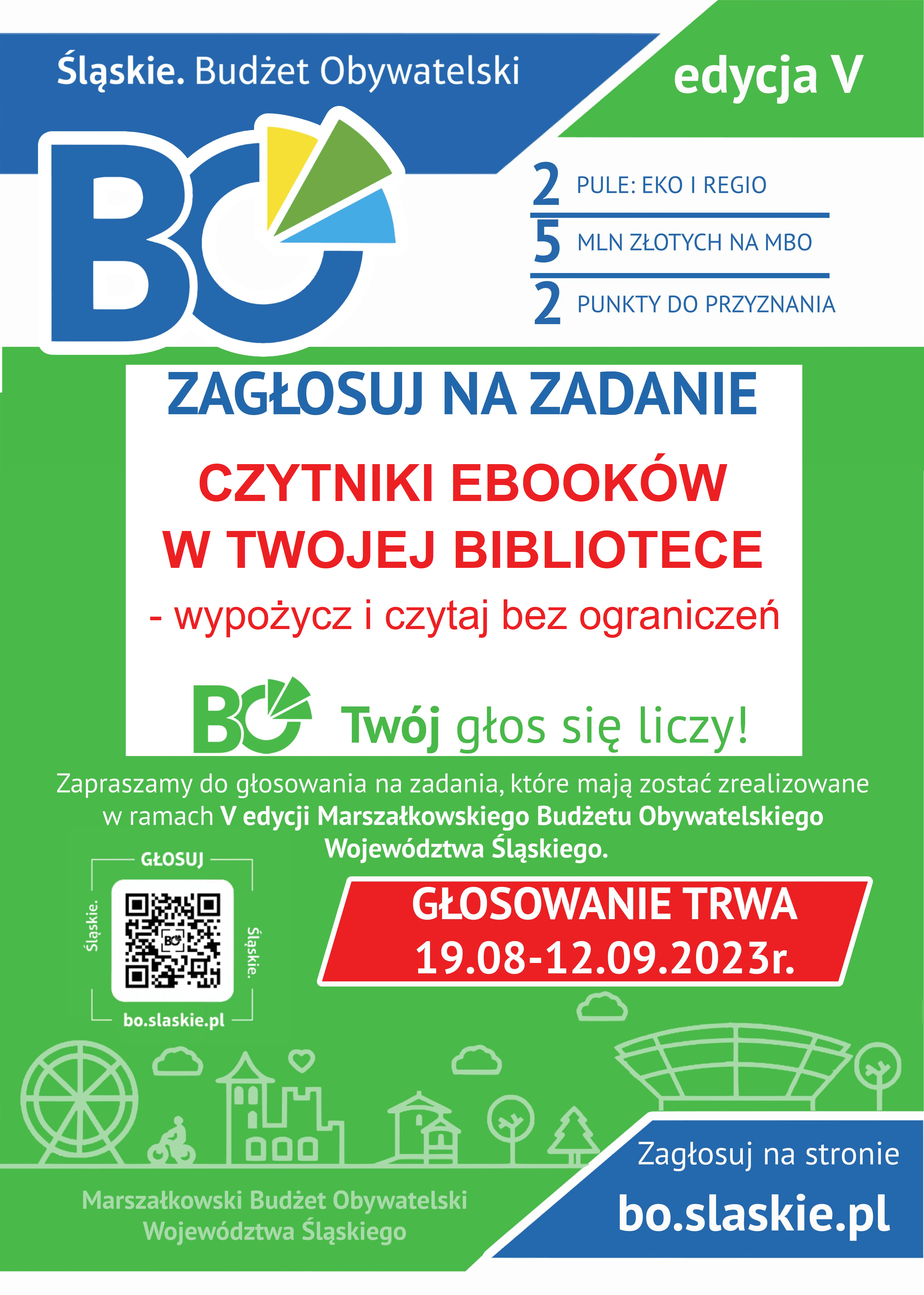 CZYTNIKI EBOOKÓW W TWOJEJ BIBLIOTECE - głosuj w Marszałkowskim Budżecie Obywatelskim!