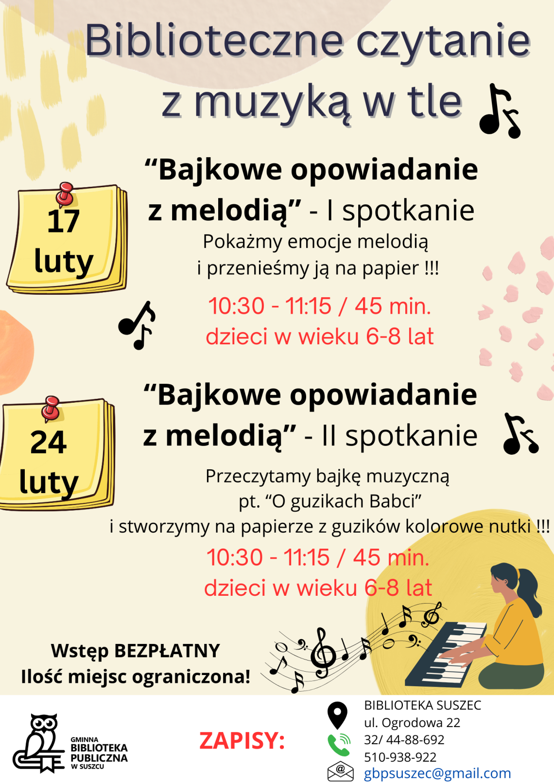 Biblioteczne czytanie z muzyką w tle